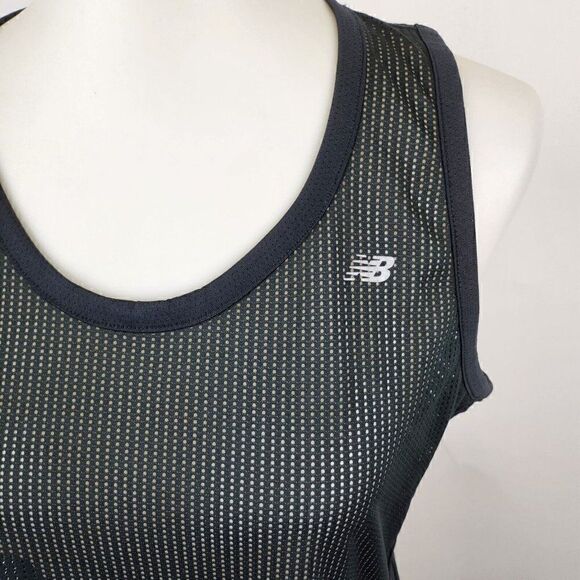 New Balance Black Mesh Breathable Running Tank Top WOMENS L - Picture 4 of 5